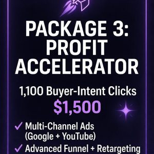 PACKAGE 3: PROFIT ACCELERATOR — $1,500