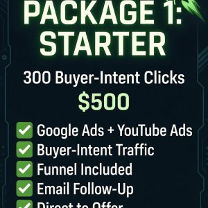 PACKAGE 1: STARTER — $500